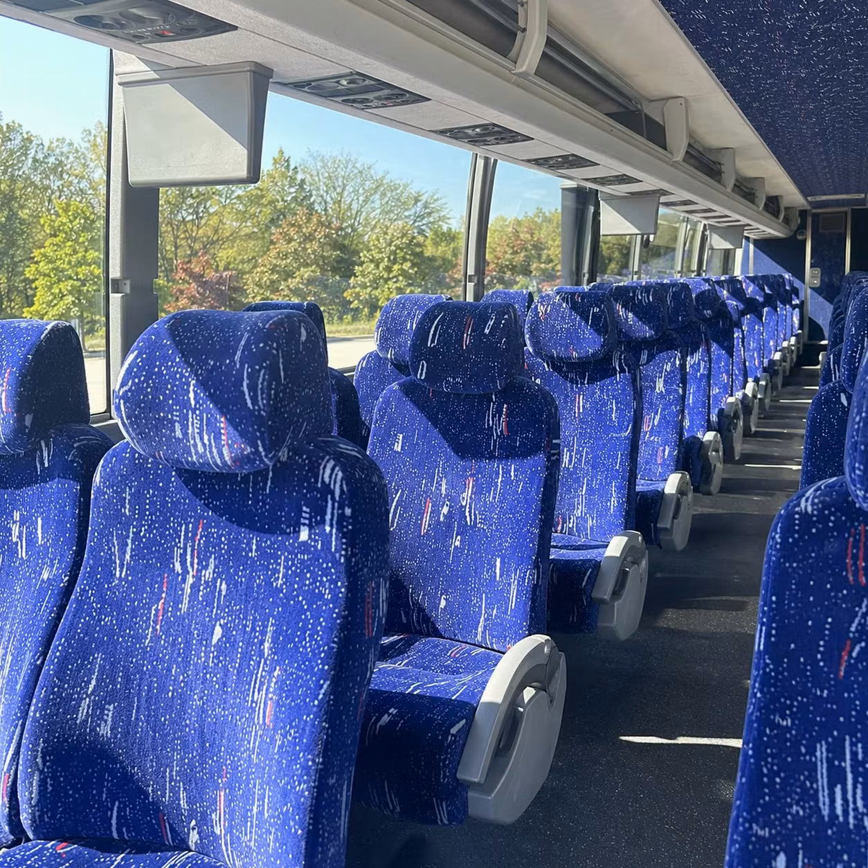 56 passenger charter bus interior
